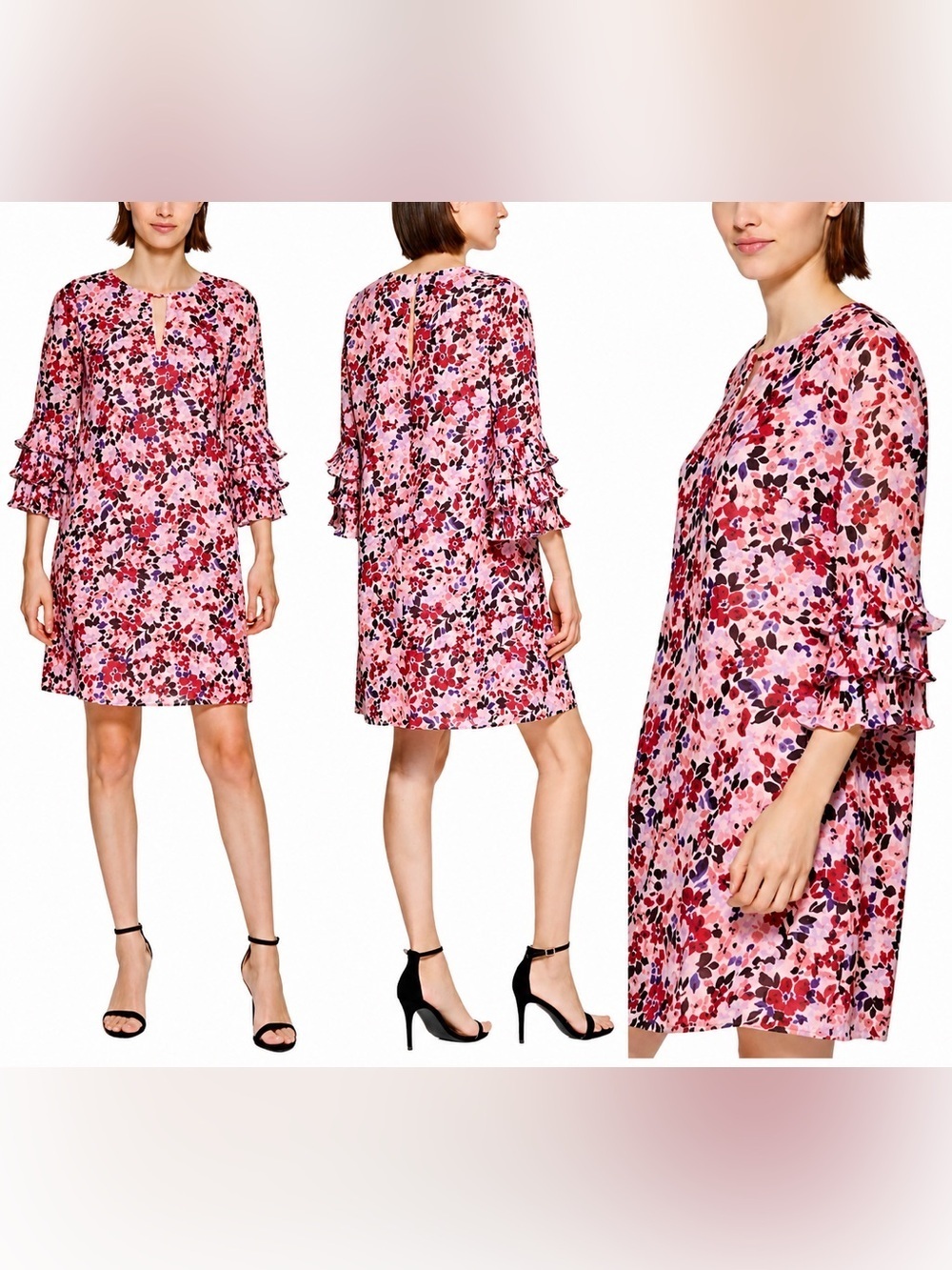 Vince Camuto
Tiered-Sleeve Floral Dress size 6
